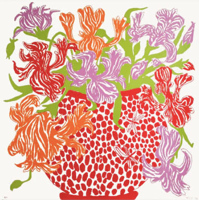 Oisín Byrne, Red Orange Cut Flowers, 2023