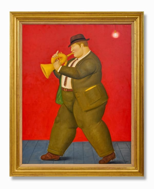 Fernando Botero, Man with Trumpet, 2016