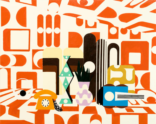 Farah Atassi, Still Life with Guitar, 2017