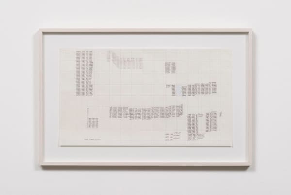 Channa Horwitz, One Times Eight, 1978