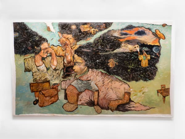 Ali Eyal, Three heads walking between towns, and, 2022