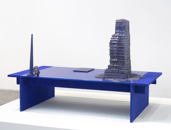 Sayre Gomez, Coffee Table in Ultramarine w/ Objects, 2014