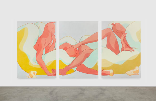 Ivy Haldeman, Two Figure, Hand to Mouth, Fingers Curl, Toes Press Against Shin, End to End, Glance Back, 2023