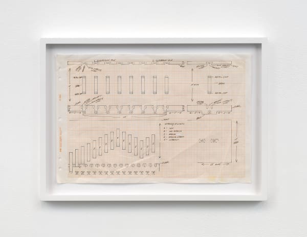 Channa Horwitz, Art and Technology Proposal – Beams and intensity of lights, 1968