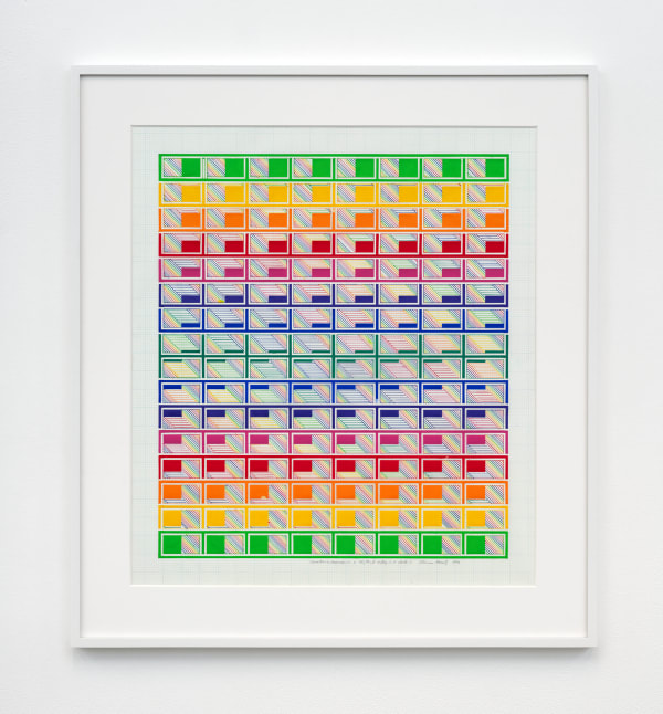 Channa Horwitz, Variation and Inversion on a Rhythm II Matrix in 4 Parts I, 1990