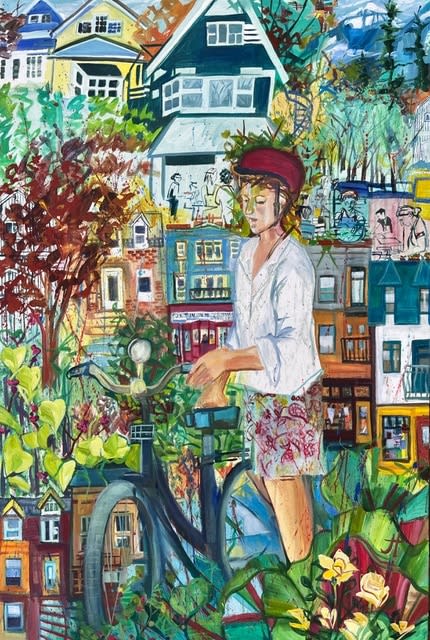 Jill Thomson, Mountain Town - Urban Bicycle Garden Series
