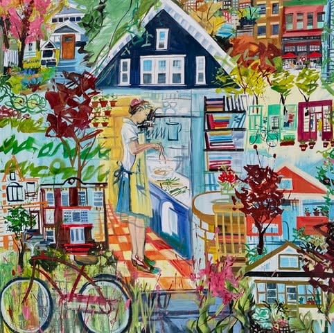 Jill Thomson, Kitchen Garden Herbs - Urban Bicycle Garden series