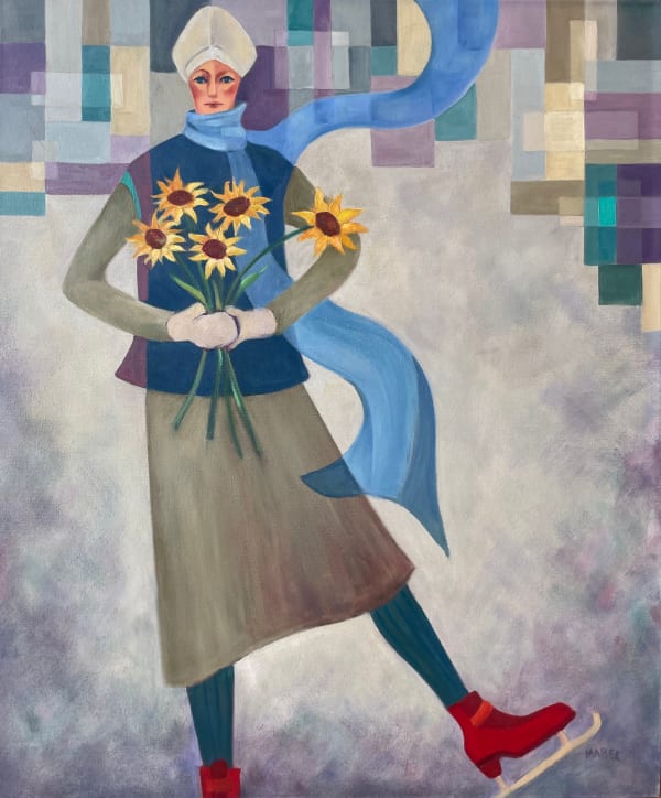 Audrey Mabee, Blue Scarf