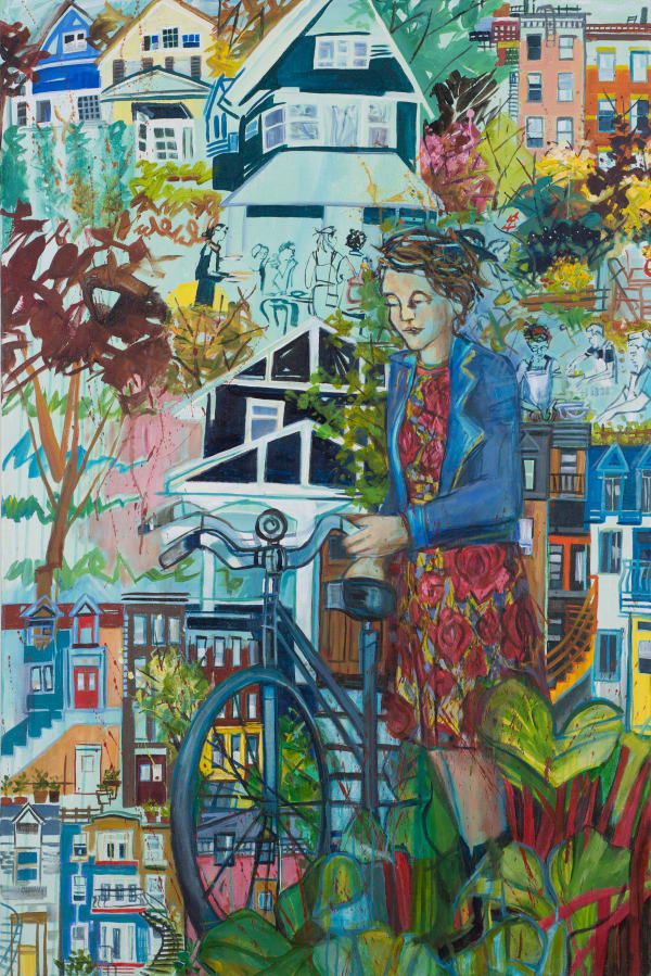 Jill Thomson, Bike Path 2, Urban Garden Series