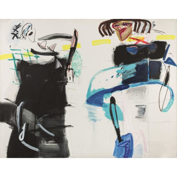 Jürgen Messensee, "2 Frauen die Straße überquerend", 1985