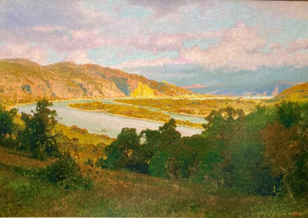 Heinrich Tomec, Ried Achleiten mit Blick auf Rossatz und Dürnstein, vor 1910