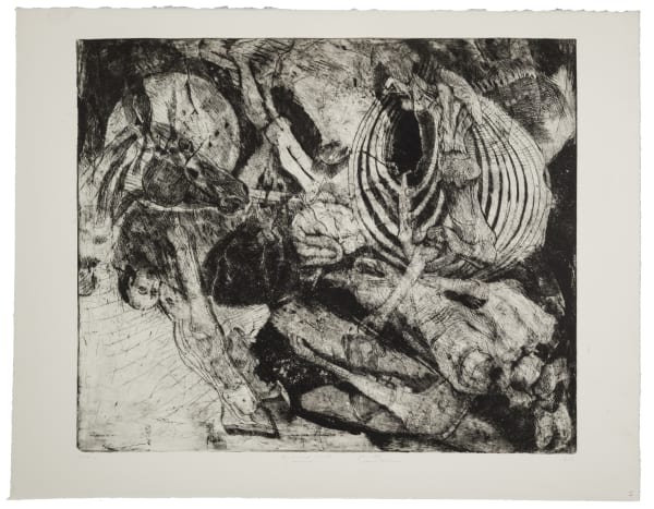 Therese Eisenmann, Pferd und Mond - Pferd im Mond, Blatt IV, 2. Zustand, I/3, Jänner 1998