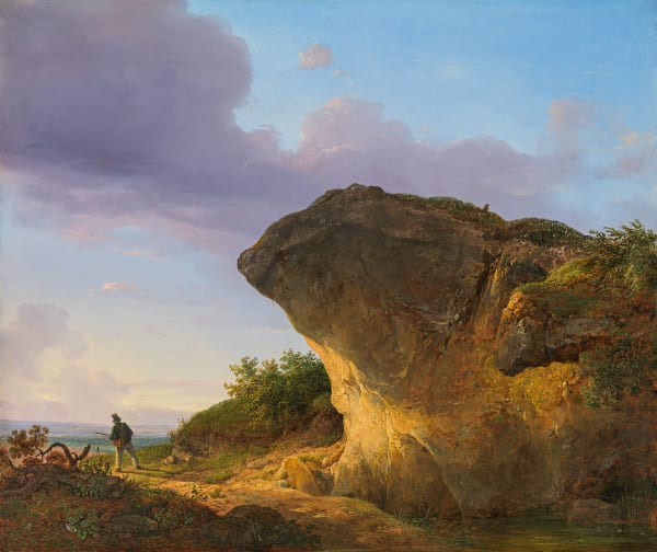 Franz Steinfeld, Jäger vor einem Felsen, um 1825