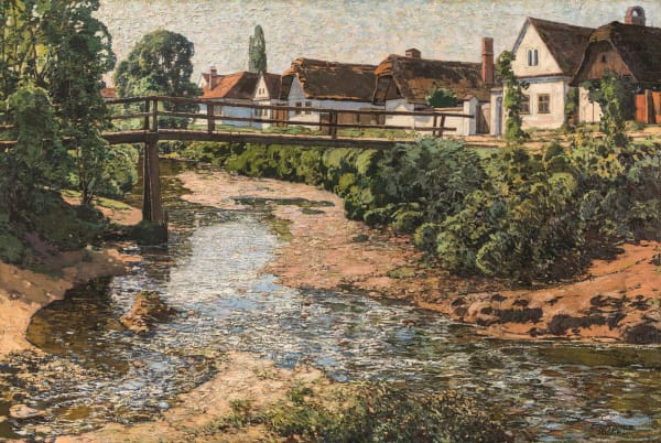 Josef Stoitzner, Dorflandschaft, um 1915/20