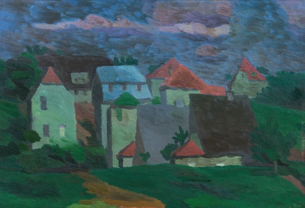 Hans Boehler, "Landscape Red Roof", 1929/30