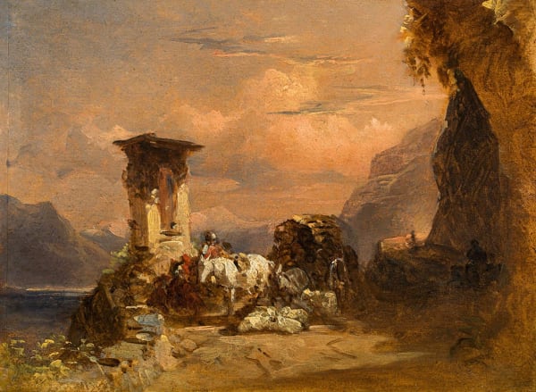 Friedrich Gauermann, Rast am Marterl, 1838