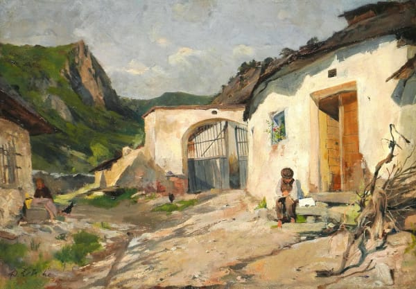 Eduard Zetsche, "Eingang in den Thalgraben bei Dürnstein"