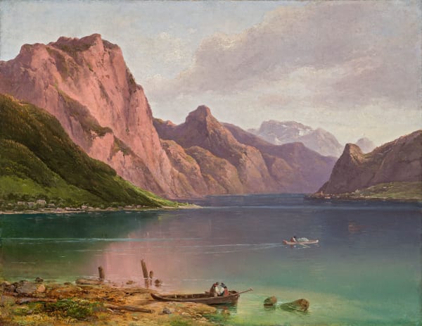 Franz Steinfeld, Blick über den Traunsee nach Süden, 1861