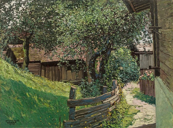 Josef Stoitzner, Dorfmotiv aus dem Pinzgau, 1916