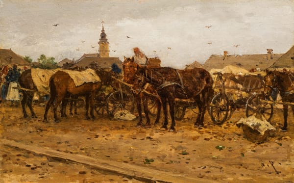 August von Pettenkofen, Markt in Szolnok