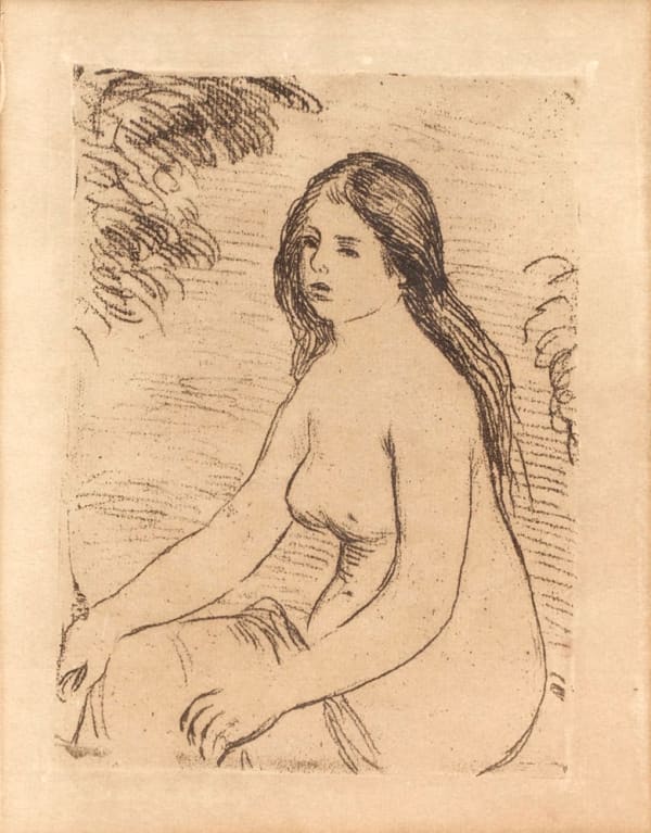 PIERRE AUGUSTE RENOIR, Seated Nude Woman / Femme Nue Assise, 1906