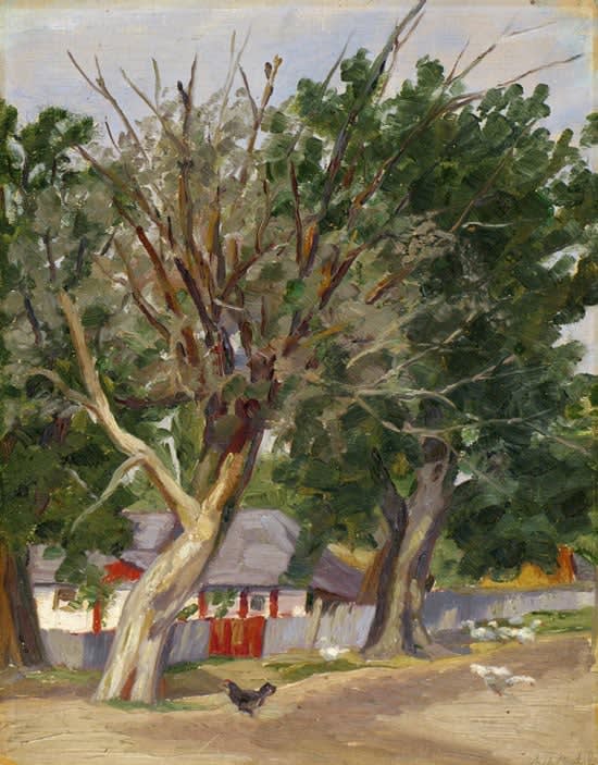 ARTHUR MENDEL, Farm House with Chicken