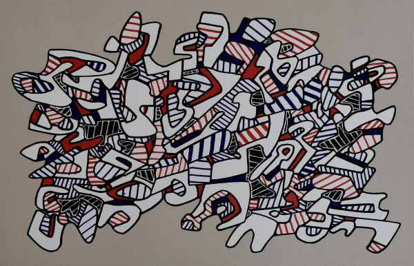 JEAN DUBUFFET, Galloping Race, from: Fables | Course la galope: Fables, 1976