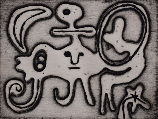JOAN MIRÓ, Woman and Bird in Front of the Moon, from: Laurel's No. 1 | Femme et Oiseau Devant la Lune, 1947