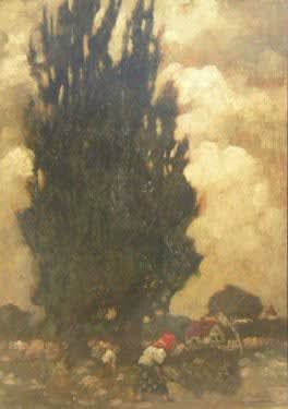 MAX BAUMANN, Landscape with Farmer