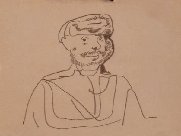 JANKEL ADLER, Portrait of a Bearded Man