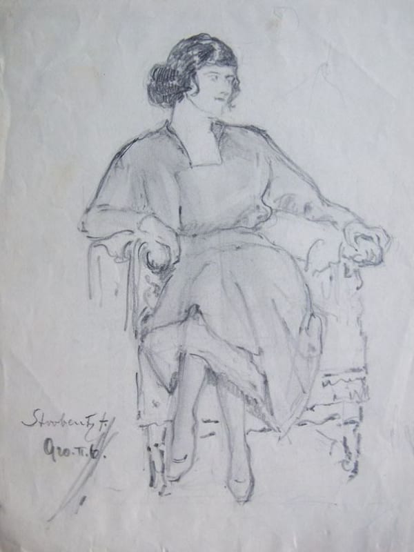 FRIGYES STROBENTZ, Woman sitting in a Chair
