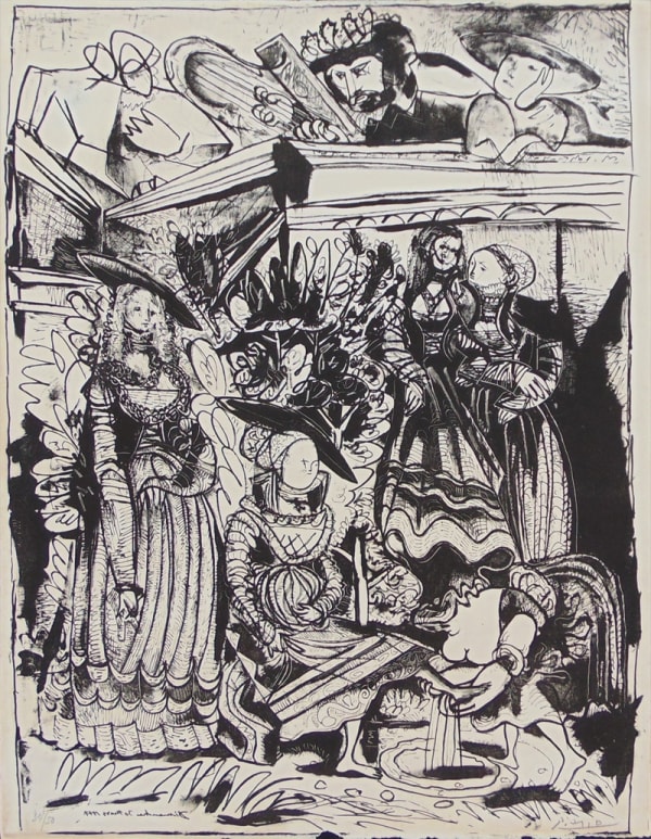 PABLO PICASSO, David and Bathsheba (After Lucas Cranach) II | David et Bethsabée (d'après Lucas Cranach) II, 1947