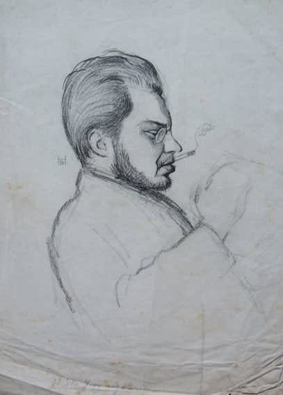 HENRYK BERLEWI, Profile of Smoking Man, 1915