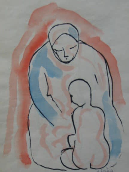 BÉLA KÁDÁR, Mother with Child.