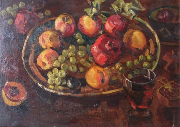 NICOLAI GORLOV, Still Life with Fruits and Wine Glass, 1970
