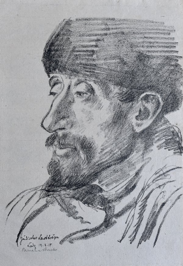 HERMANN STRUCK, A Jewish Porter in Lodz | Jüdischer Lastträger, 1915