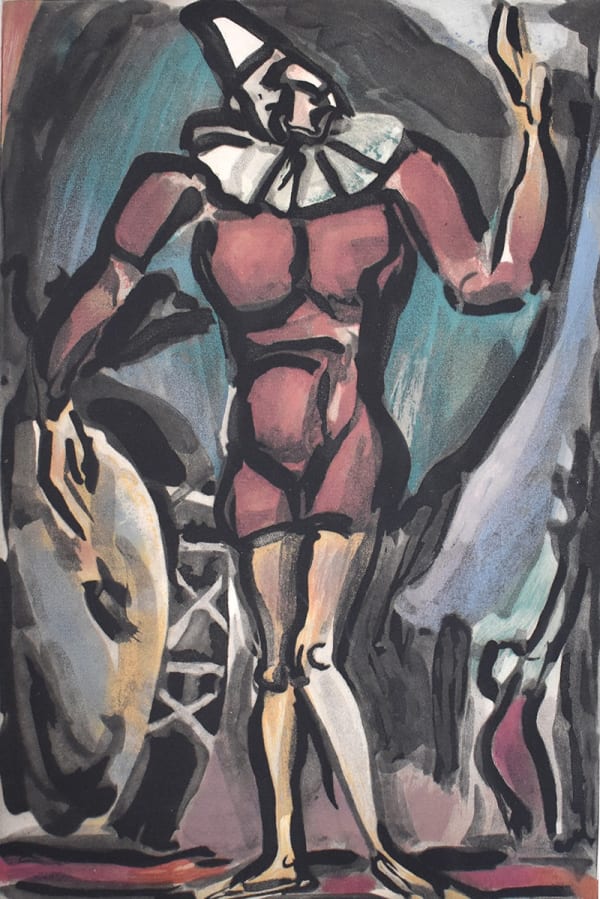 GEORGES ROUAULT, Clown with the Big Chest, from: Circus | Le Clown à La Grosse Caisse: Cirque, 1930