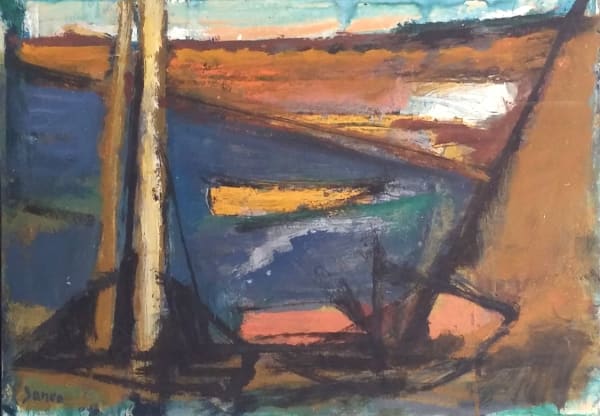 MARCEL JANCO, Lake Kinneret (Sea of Galilee), ca. 1950