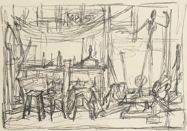 ALBERTO GIACOMETTI, The Pointing Man, in the Studio | L’homme qui pointe dans l’atelier, 1951-30