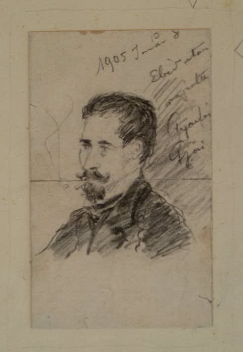 GYOZO GYARFAS, Portrait of a Man Smoking, 1905