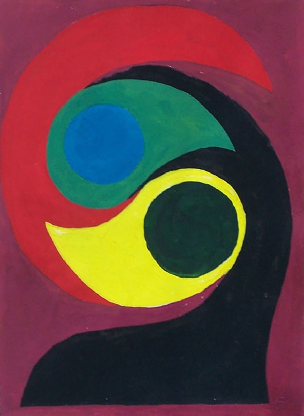 ETIENNE BEOTHY, Composition on Violet Background, 1927