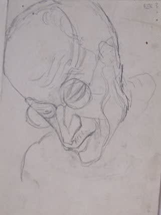 HENRYK BERLEWI, Portrait of a Man with Glasses - Putti