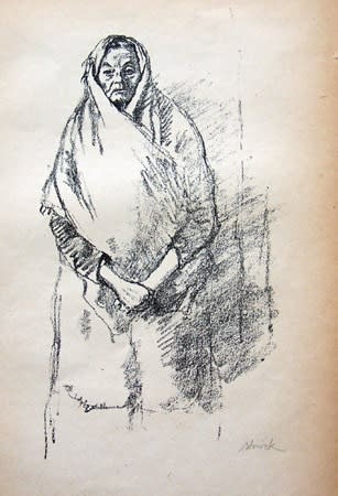 HERMANN STRUCK, Portrait of a Jewish Woman Standing