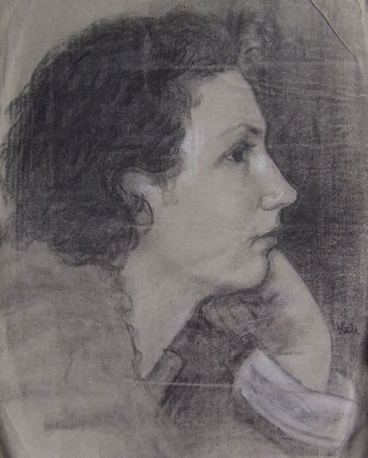 PETER SZÜLE H, Side Portrait of a Woman.