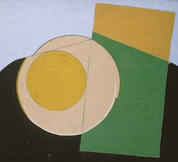 EDIK STEINBERG, Composition with Yellow Circle, 1989