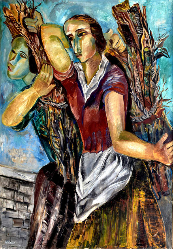 VALENTINE ZADKINE PRAX, Gatherers of Dry Wood / Ramasseuses de Bois Mort, ca. 1925