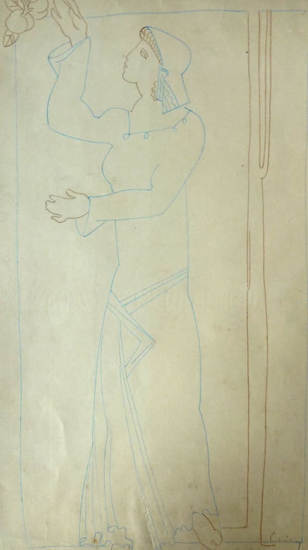 JOSEPH CSAKY, Woman picking Apples