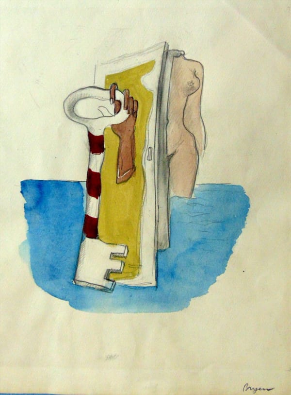 CAMILLE BRYEN, Surrealist Composition with Nude, Door and Key, ca. 1935, 1935