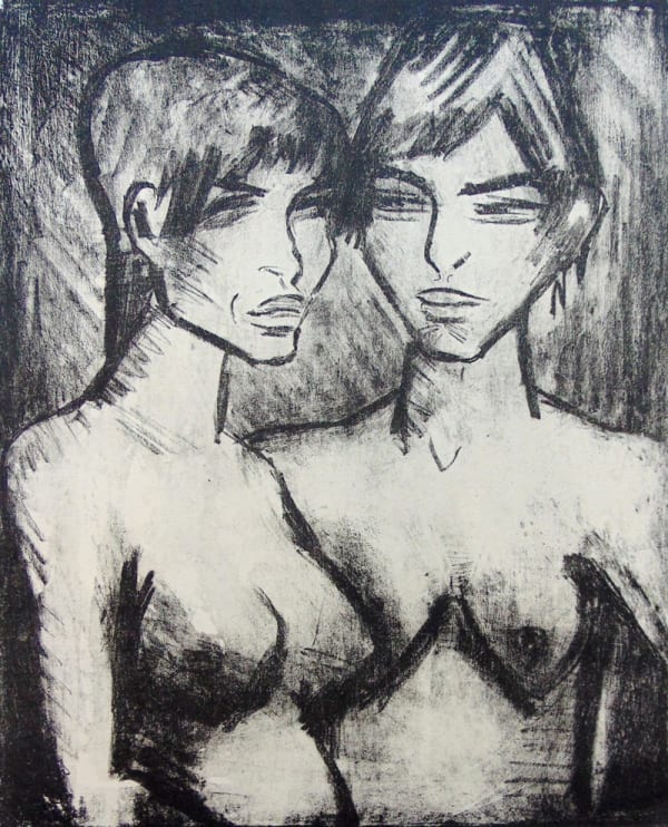 OTTO MUELLER, Two Girls - Half Nudes | Zwei Mädchen - Halbakte, 1920