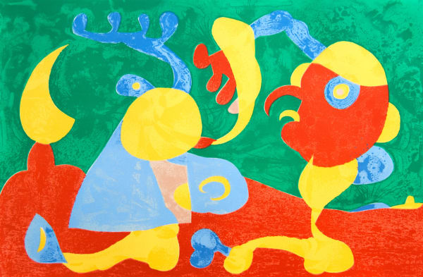 JOAN MIRÓ, The Nobles at the Trapdoor II, from: Series for King Ubu | Les Nobles à la Trappe II, from: Suites pour Ubu Roi, 1966